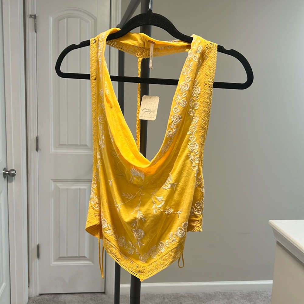 Free People Yellow Bandana Top-NWT